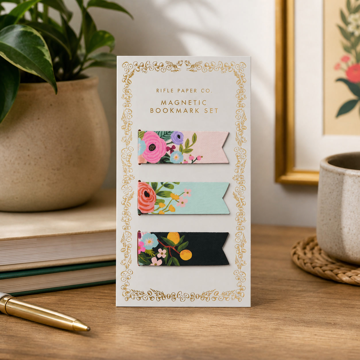 Paperclip Magnetic Set - Garden Party Floral Magnetic Bookmark Set,