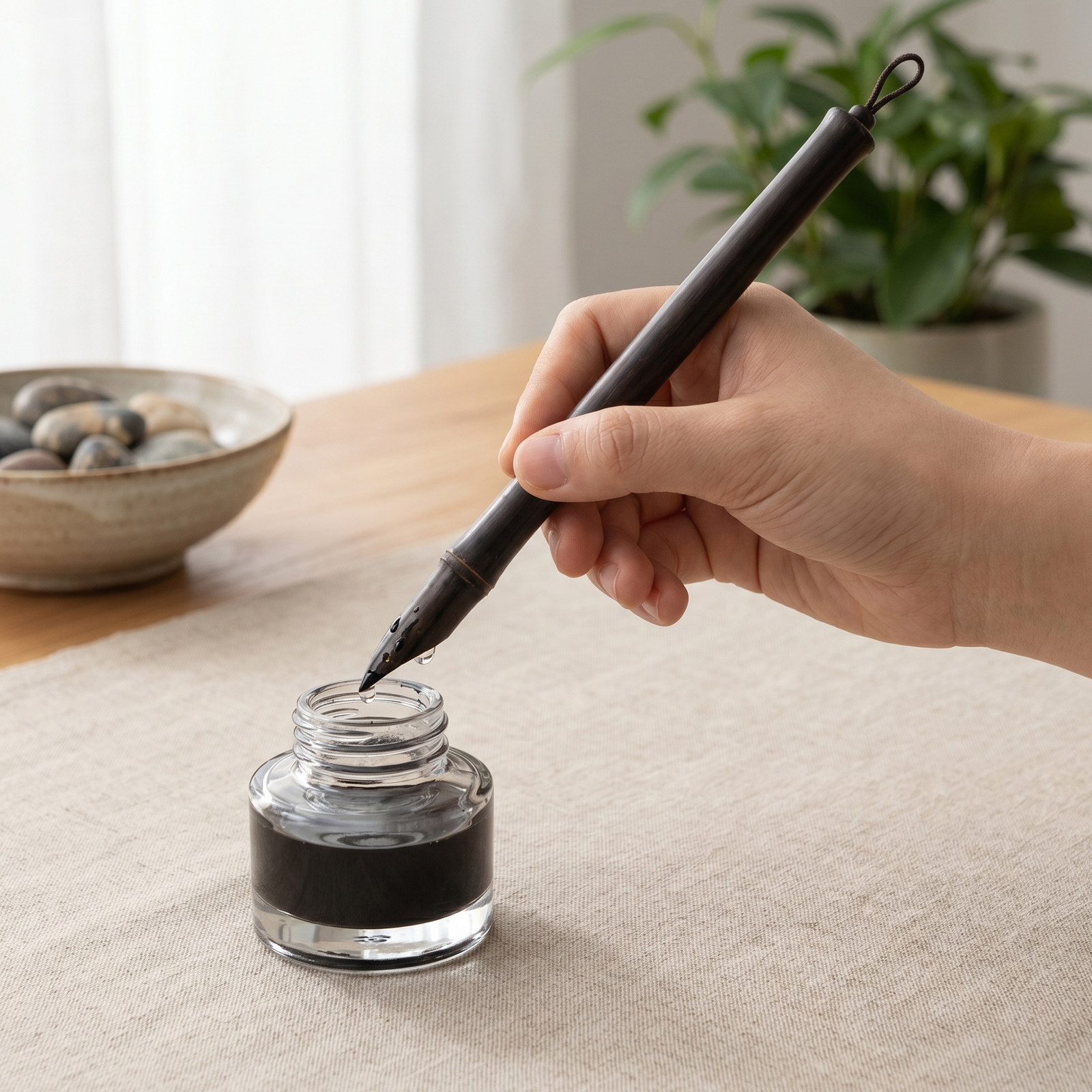 Fountain Pen Ink - 2Pcs Bamboo Dip Pens Handmade Calligraphy