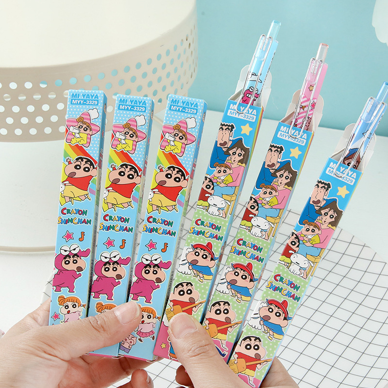 6Pcs Cartoon Crayon Shin-Chan  - Office Stationery And Supply review and price