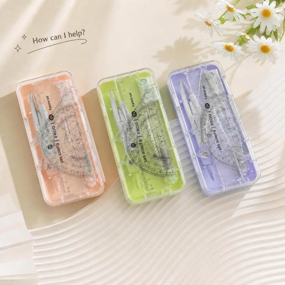 2/7pcs Portable Tulip Student  - Compass Geometry Set review and price